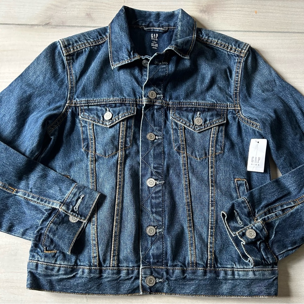 NWT GAP Blue Button Front Denim Jean Jacket - Picture 6 of 6